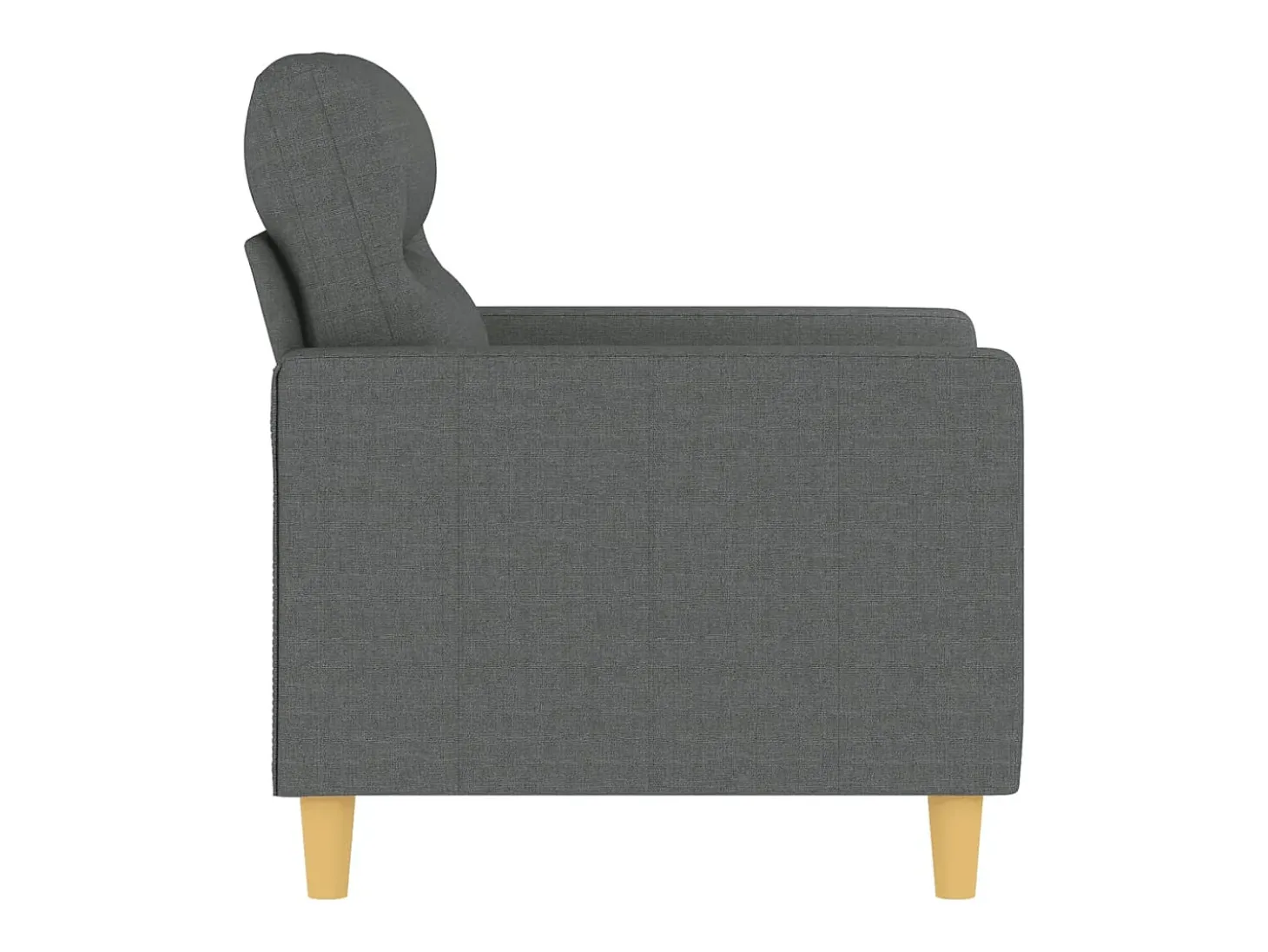 Sillón de tela gris oscuro 60 cm