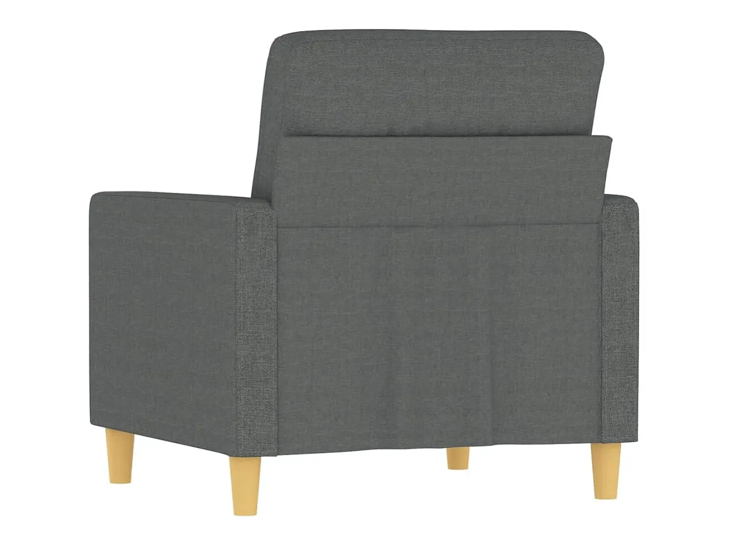 Sillón de tela gris oscuro 60 cm