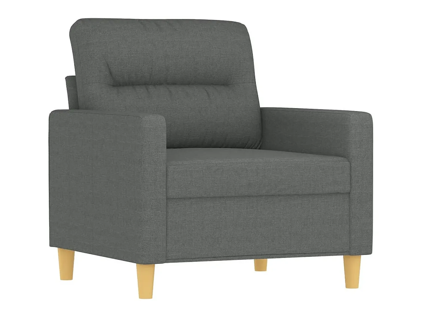 Sillón de tela gris oscuro 60 cm