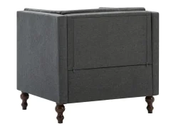 Sillón de tela gris oscuro