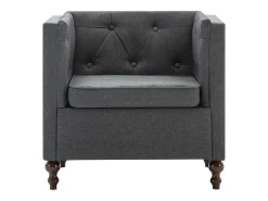 Sillón de tela gris oscuro