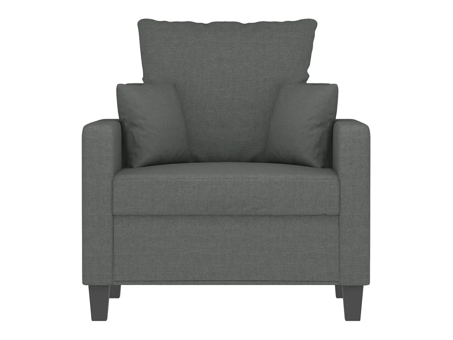 Sillón de tela gris oscuro 60 cm