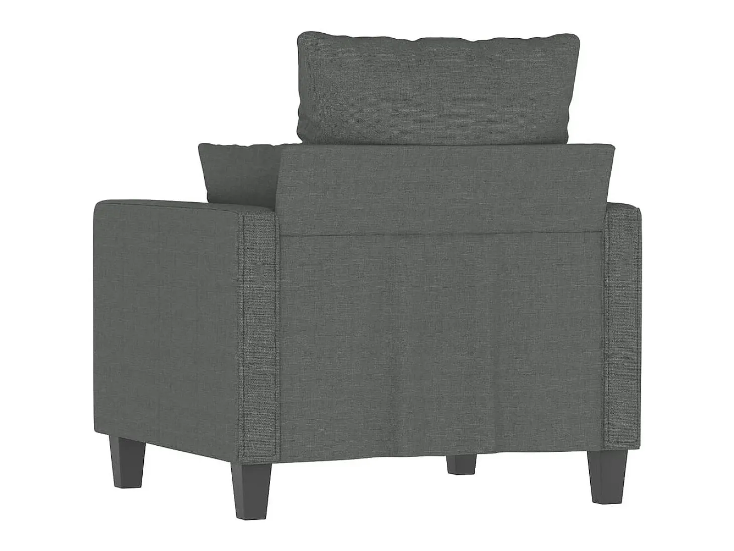 Sillón de tela gris oscuro 60 cm