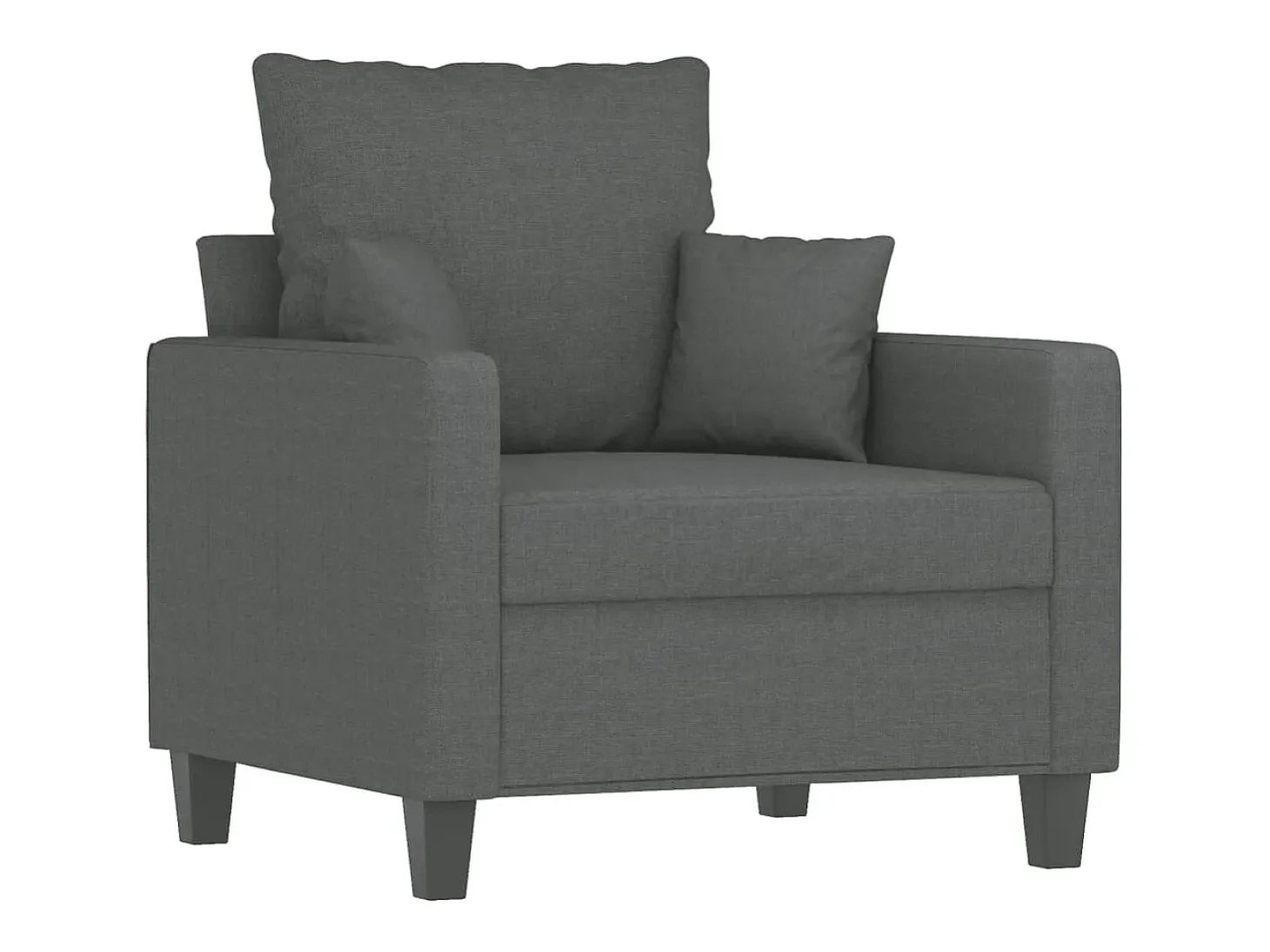 Sillón de tela gris oscuro 60 cm