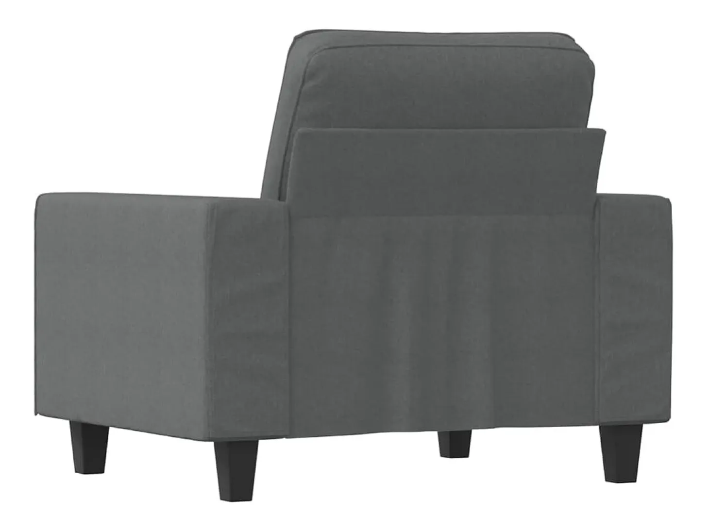 Sillón de tela gris oscuro 60 cm
