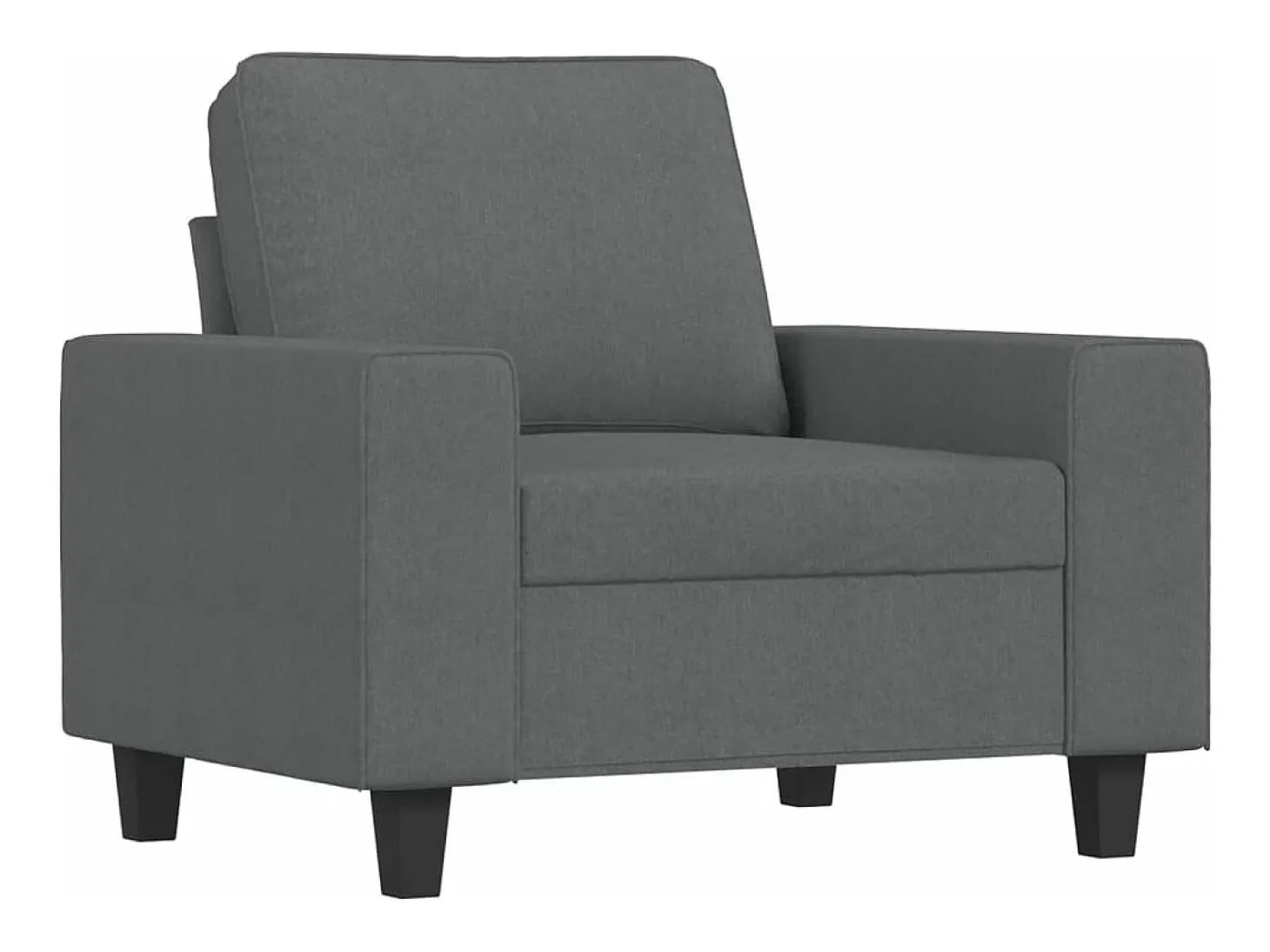 Sillón de tela gris oscuro 60 cm