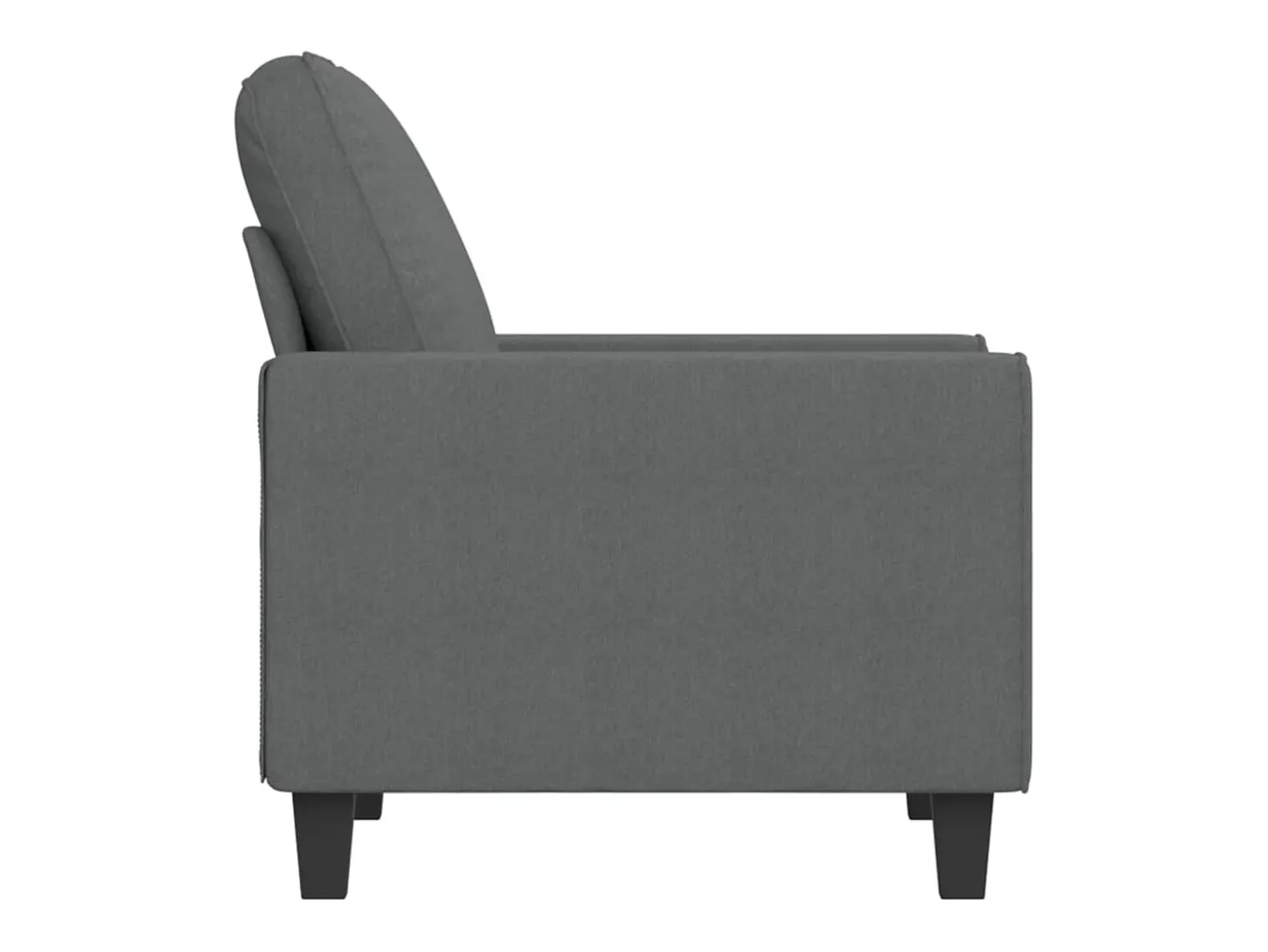 Sillón de tela gris oscuro 60 cm