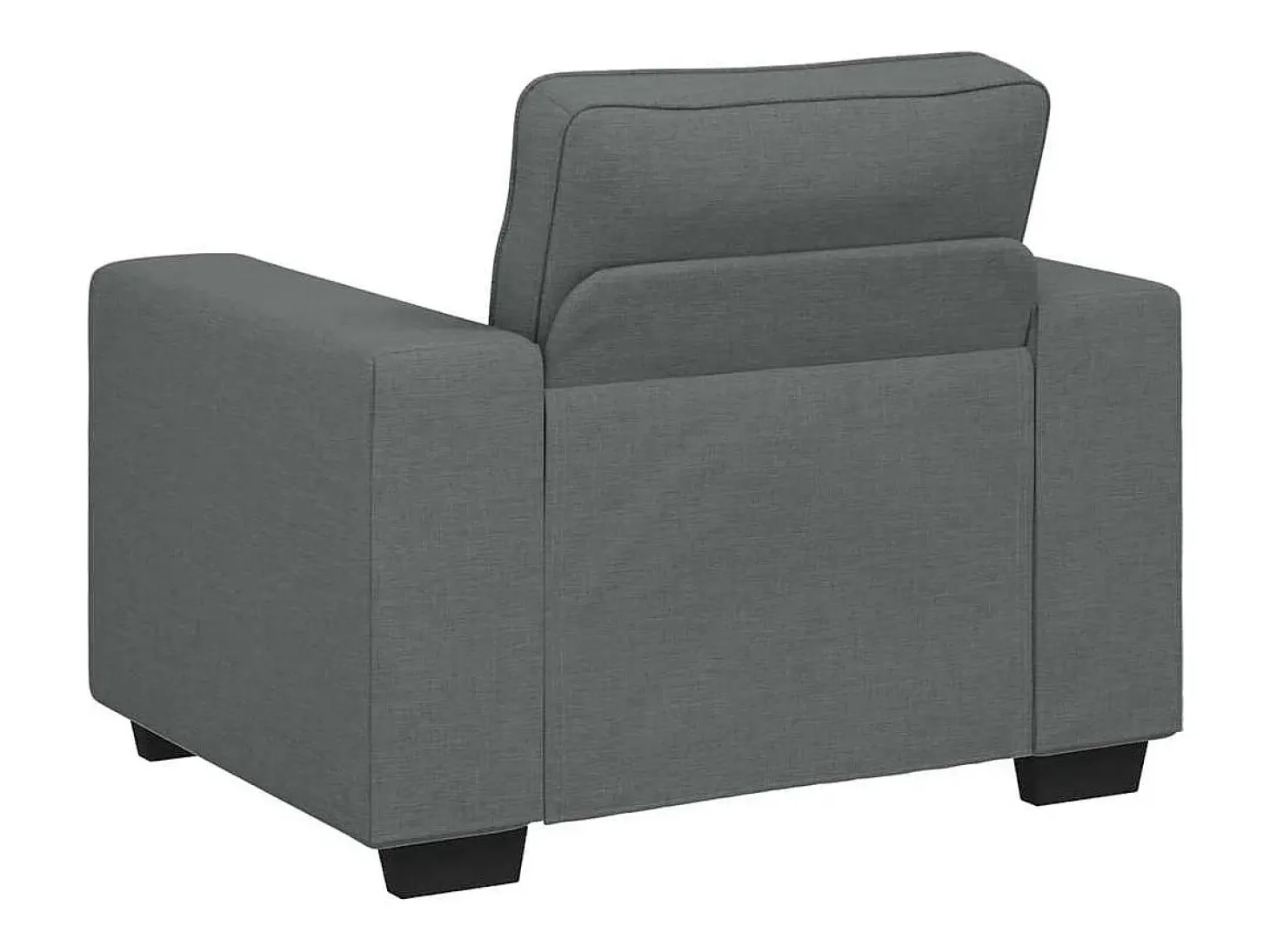 Sillón de tela gris oscuro 60 cm