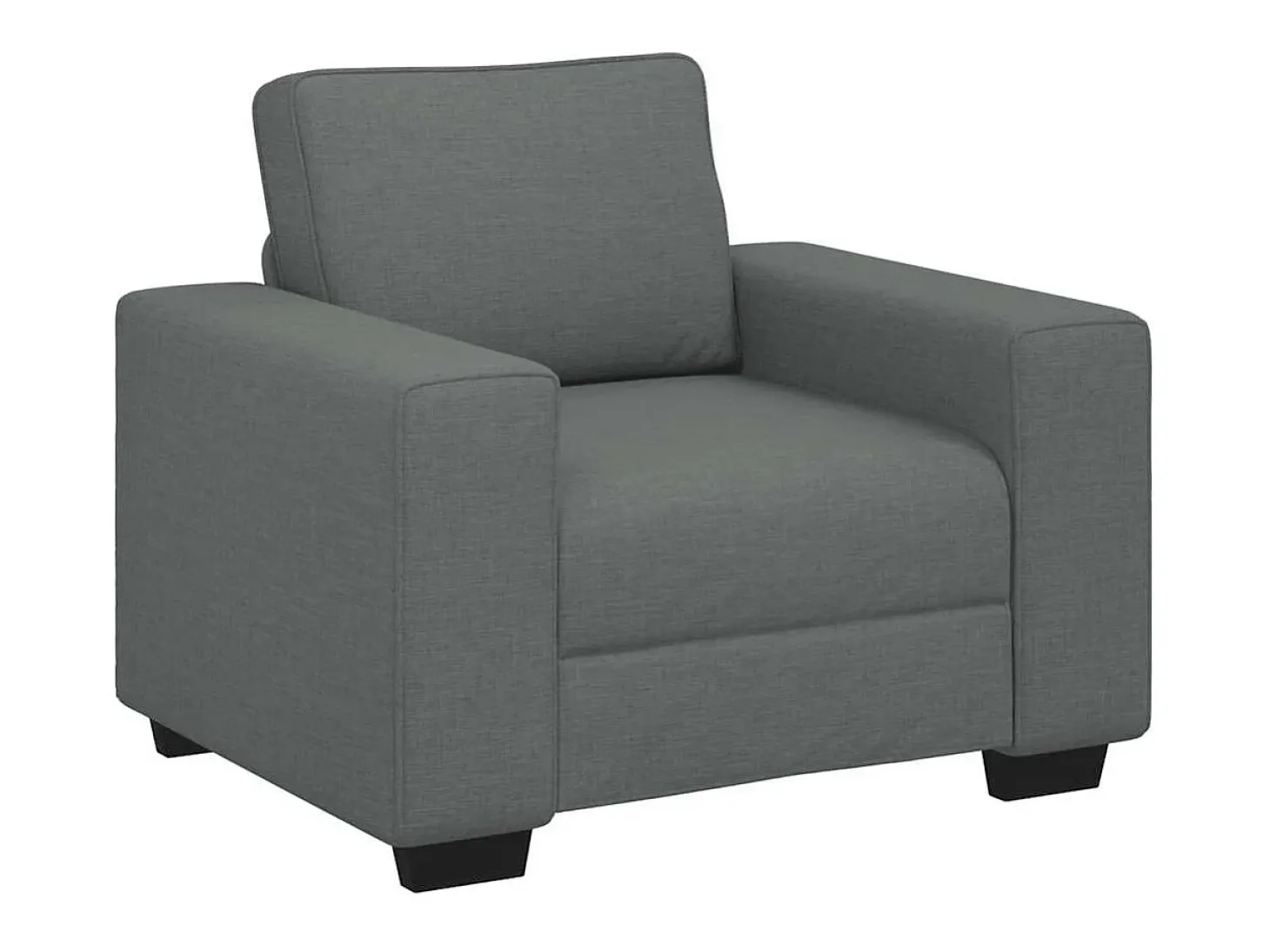 Sillón de tela gris oscuro 60 cm