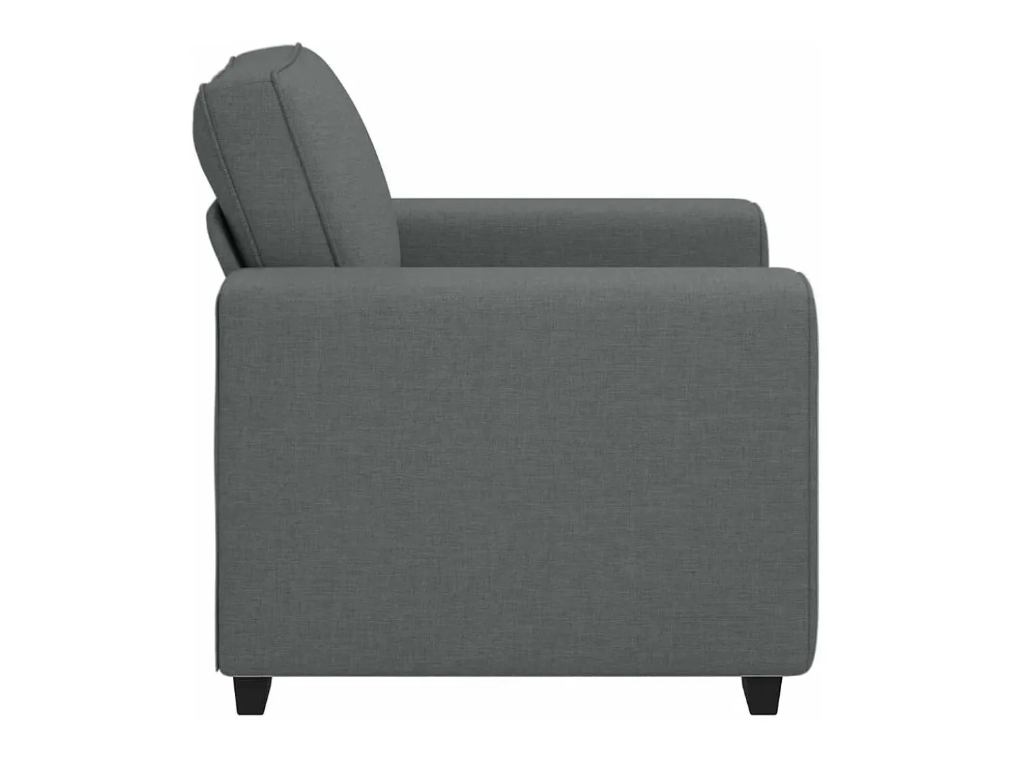 Sillón de tela gris oscuro 60 cm