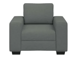 Sillón de tela gris oscuro 60 cm