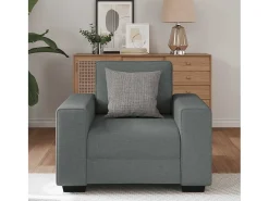 Sillón de tela gris oscuro 60 cm