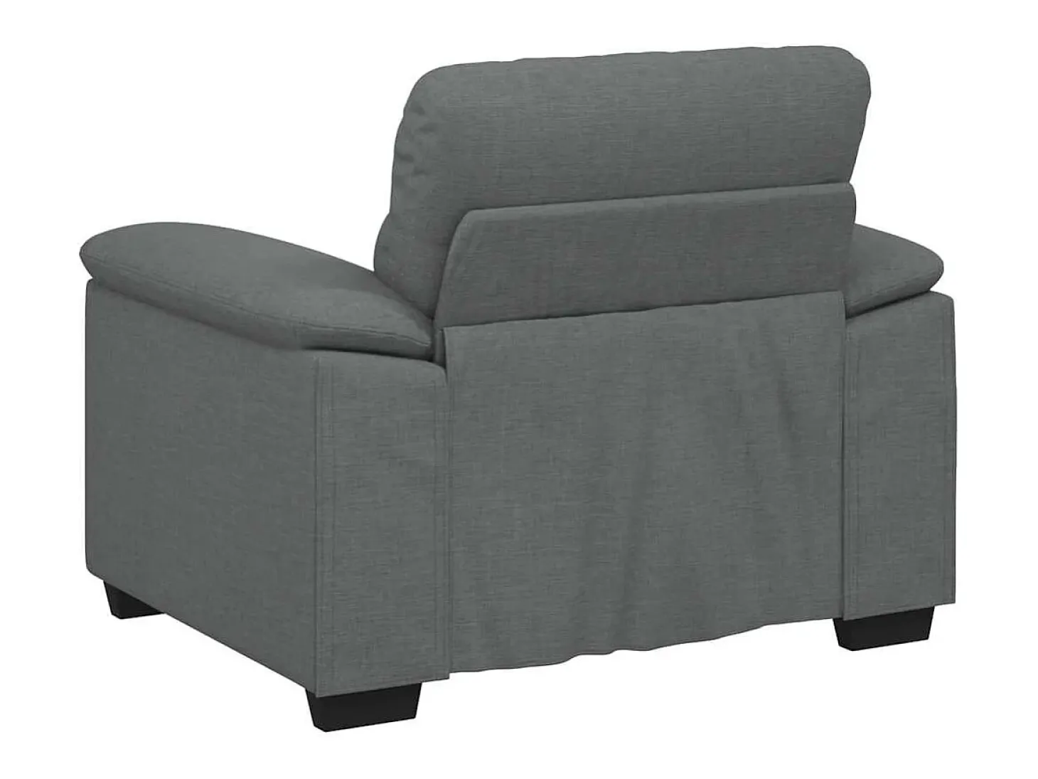 Sillón de tela gris oscuro 60 cm
