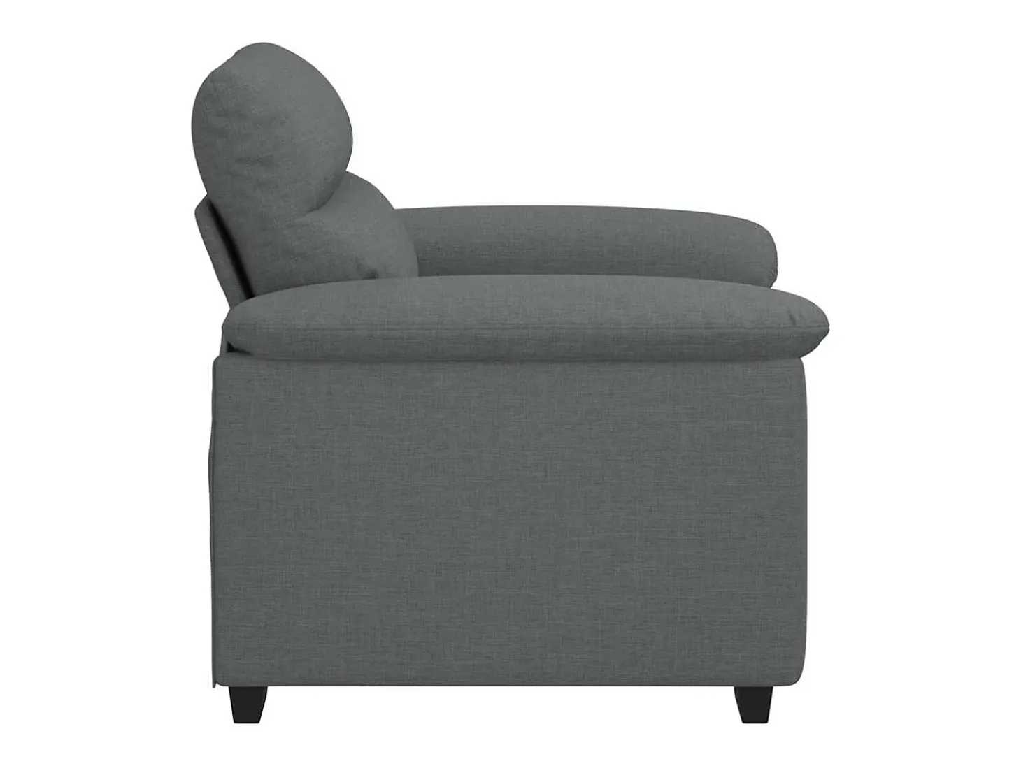 Sillón de tela gris oscuro 60 cm