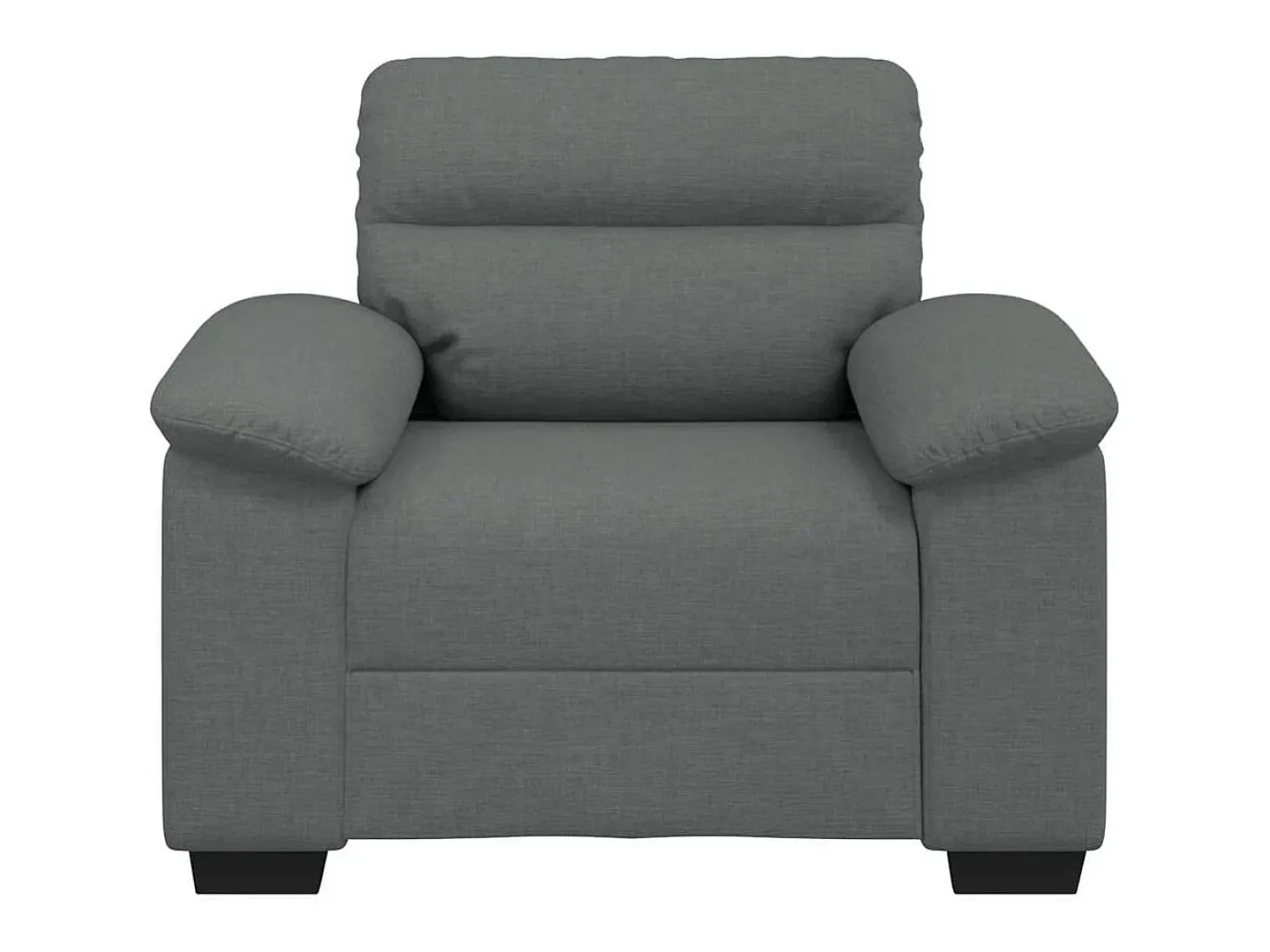 Sillón de tela gris oscuro 60 cm