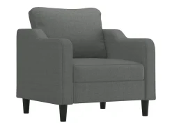 Sillón de tela gris oscuro 60 cm