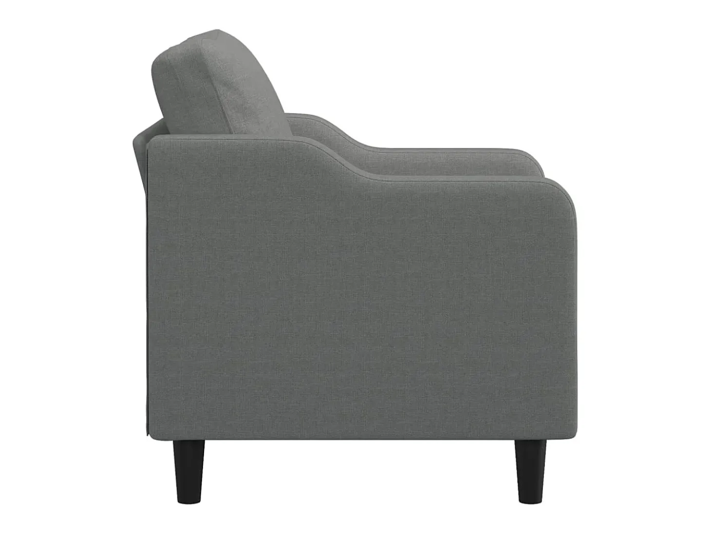 Sillón de tela gris oscuro 60 cm