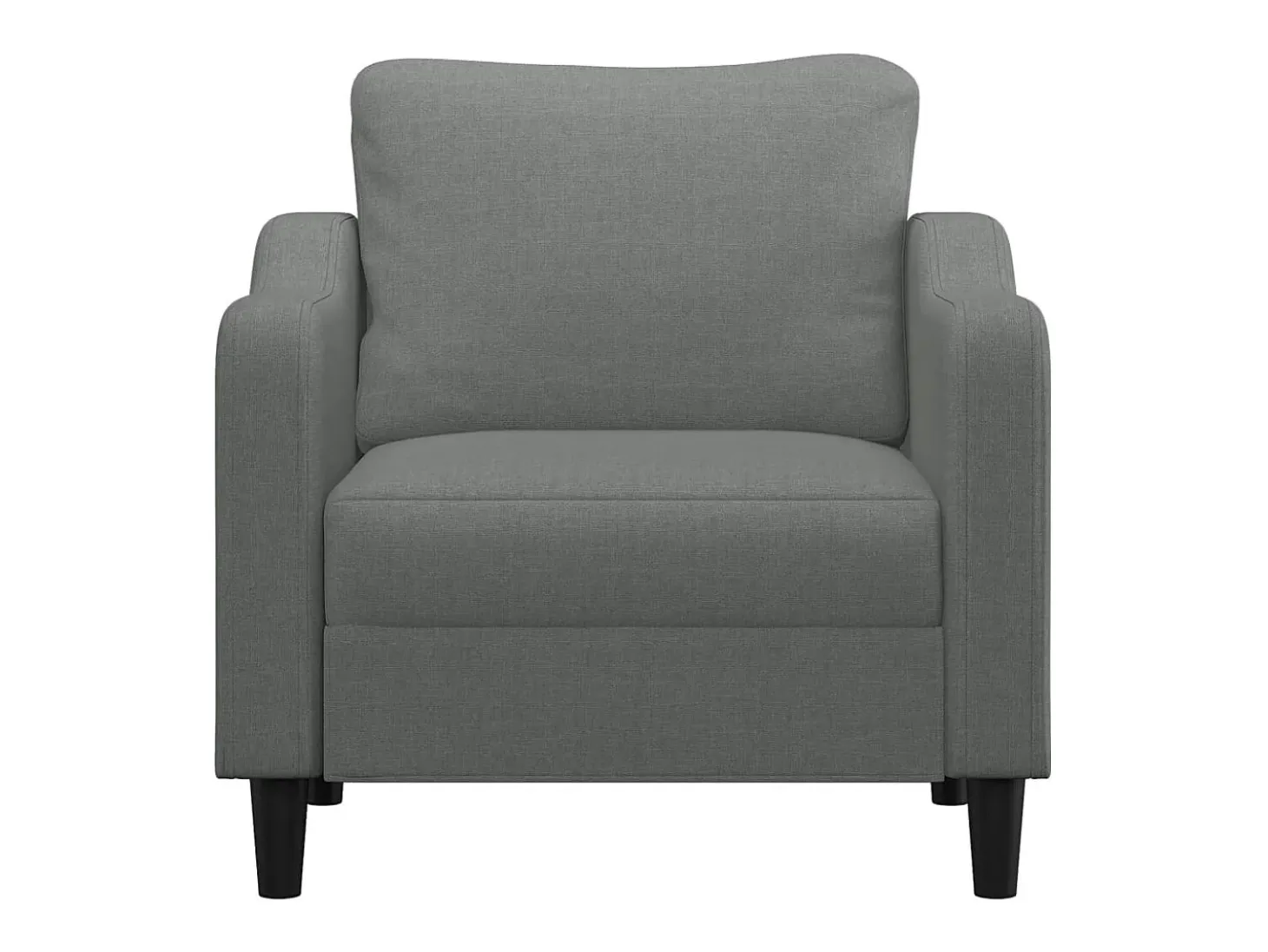 Sillón de tela gris oscuro 60 cm