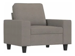 Sillón de tela gris taupé 60 cm