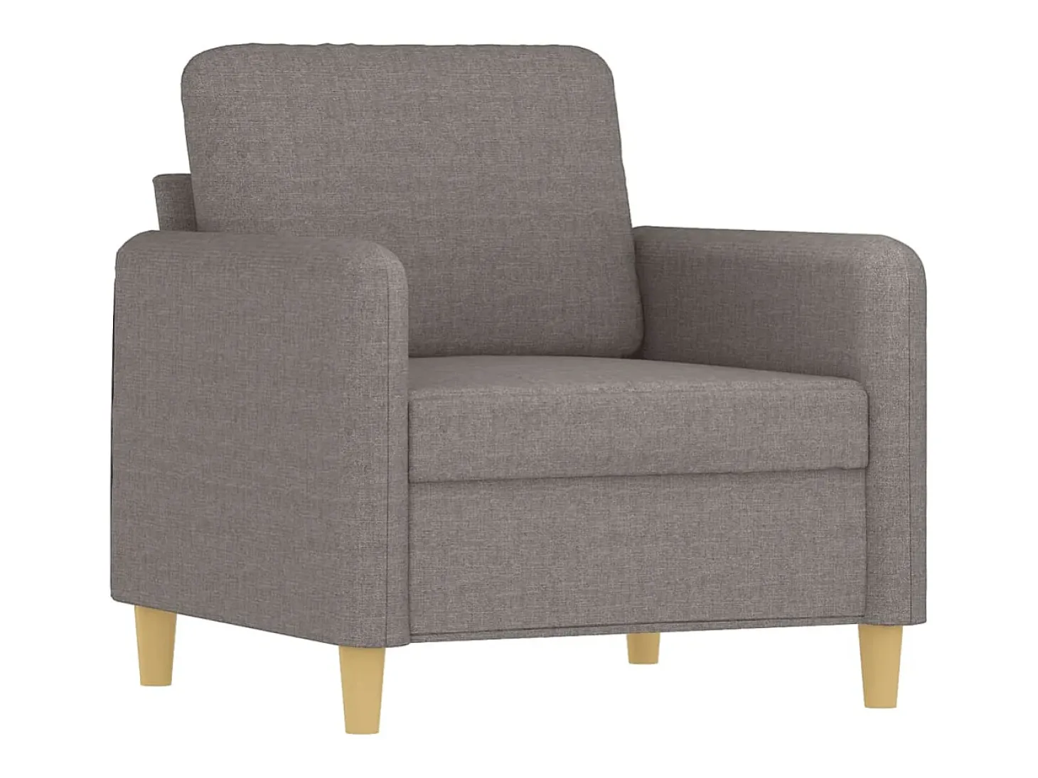 Sillón de tela gris taupé 60 cm