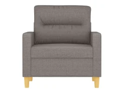 Sillón de tela gris taupé 60 cm