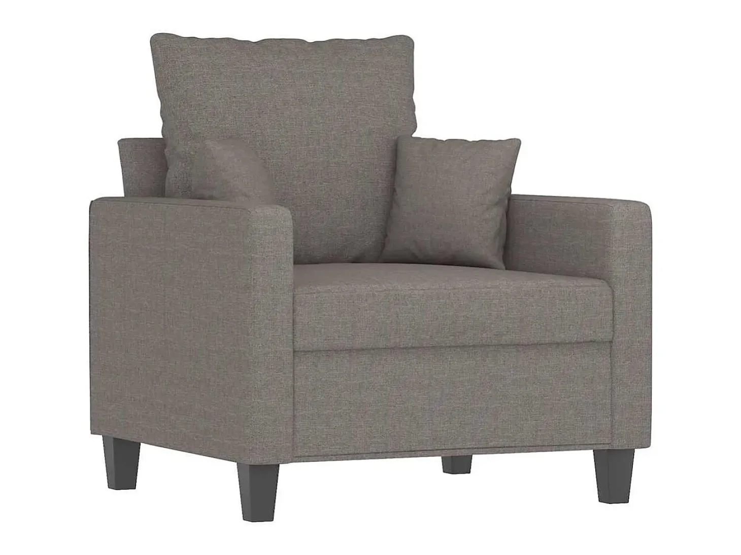 Sillón de tela gris taupé 60 cm