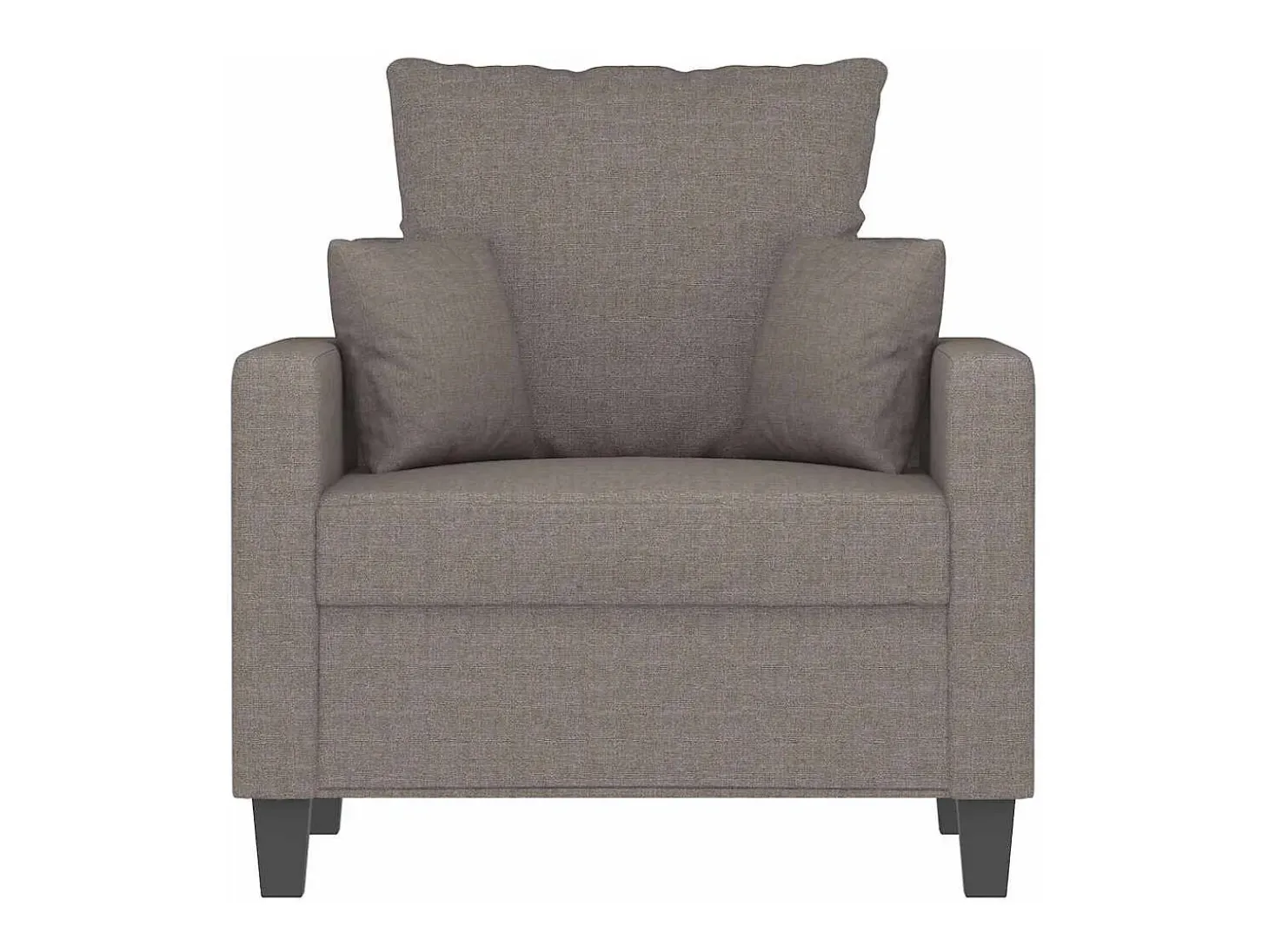 Sillón de tela gris taupé 60 cm