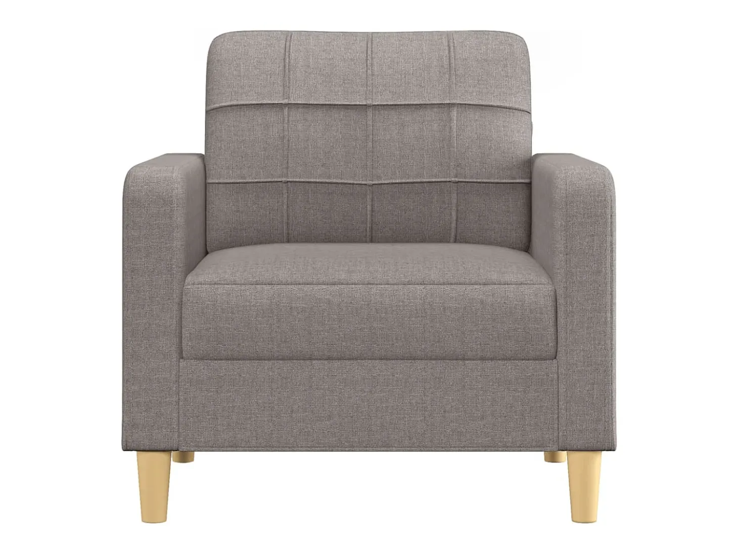 Sillón de tela gris taupé 60 cm