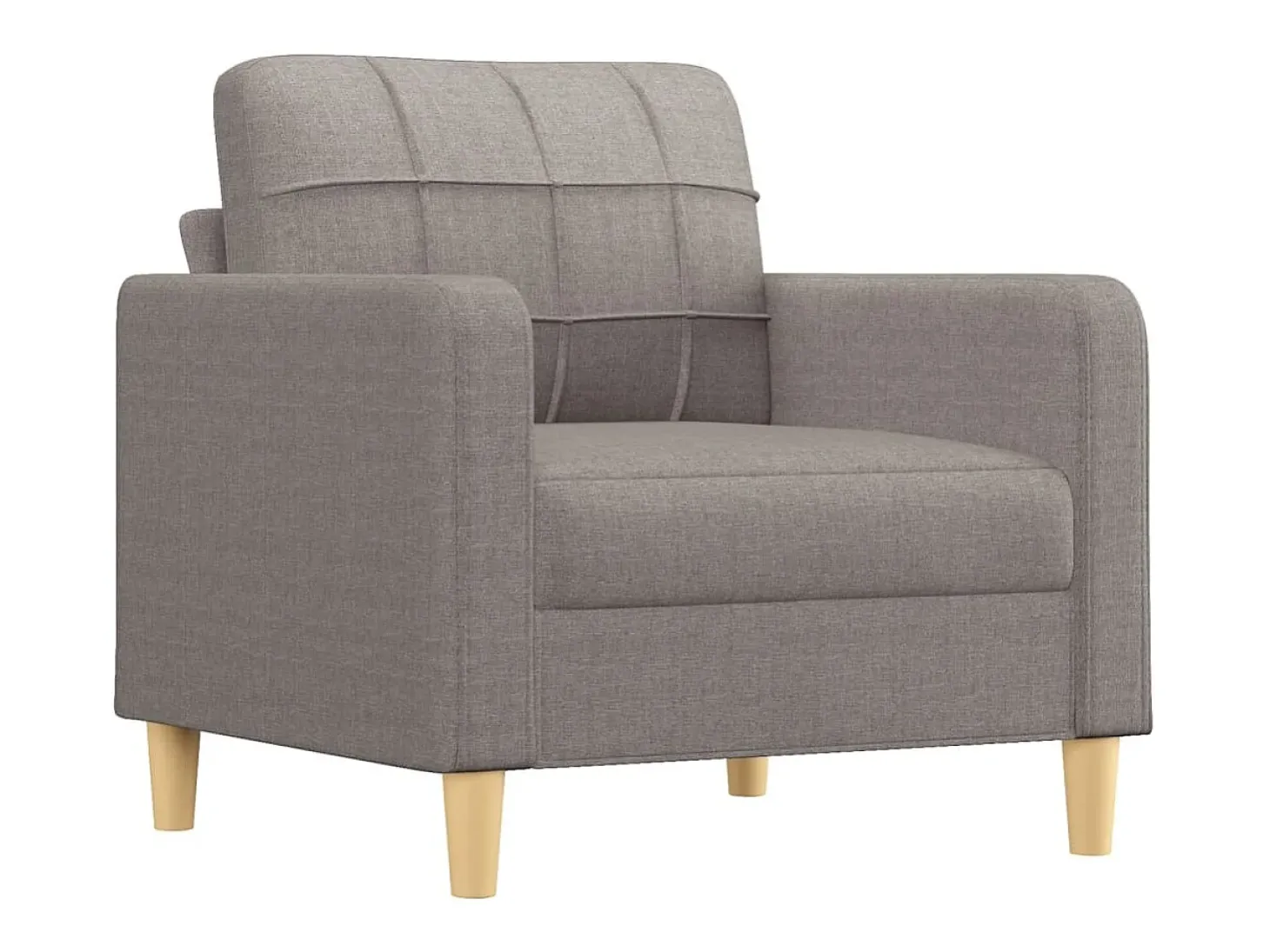 Sillón de tela gris taupé 60 cm