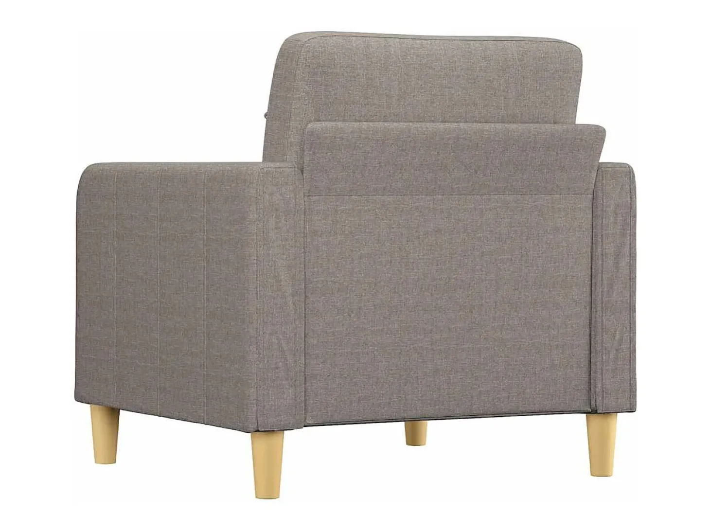 Sillón de tela gris taupé 60 cm