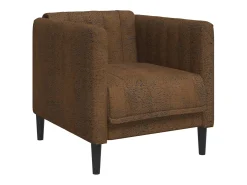 Sillón de tela marrón
