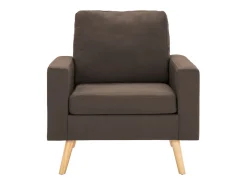 Sillón de tela marrón