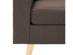 Sillón de tela marrón