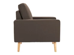 Sillón de tela marrón