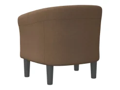 Sillón de tela marrón