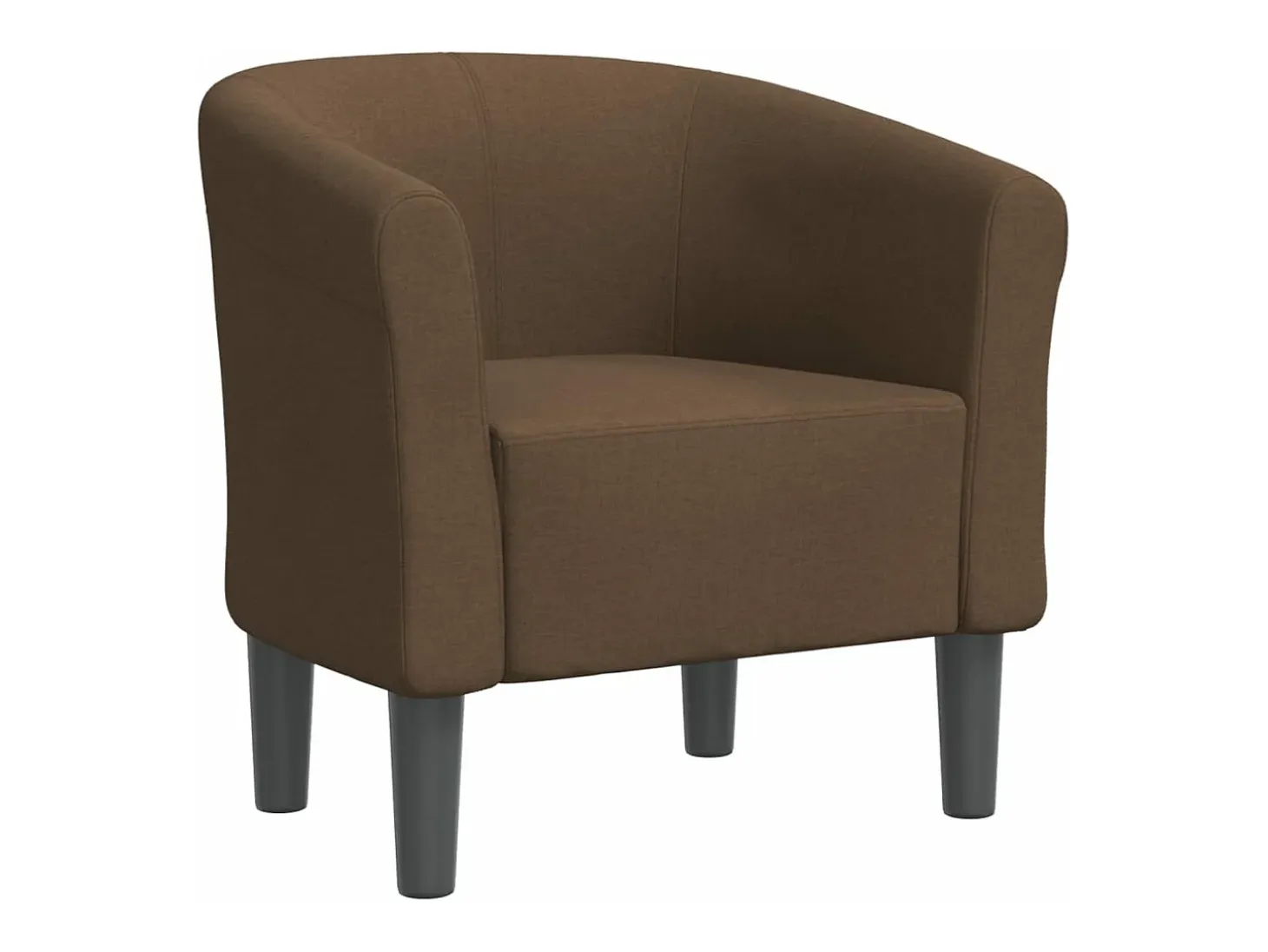 Sillón de tela marrón