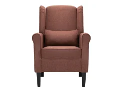 Sillón de tela marrón