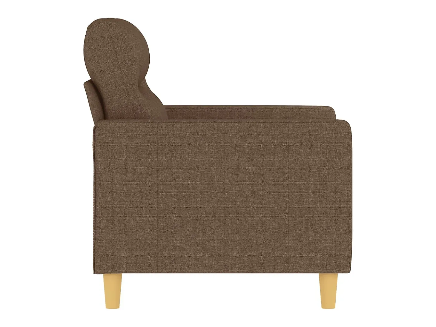 Sillón de tela marrón 60 cm
