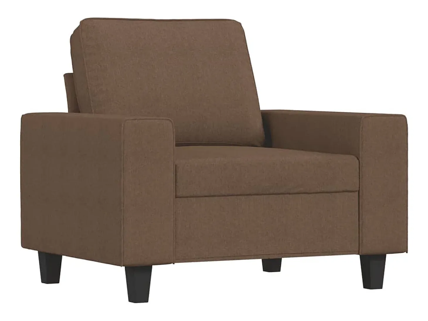 Sillón de tela marrón 60 cm
