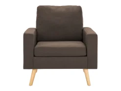 Sillón de tela marrón ES17912