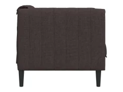 Sillón de tela marrón oscuro