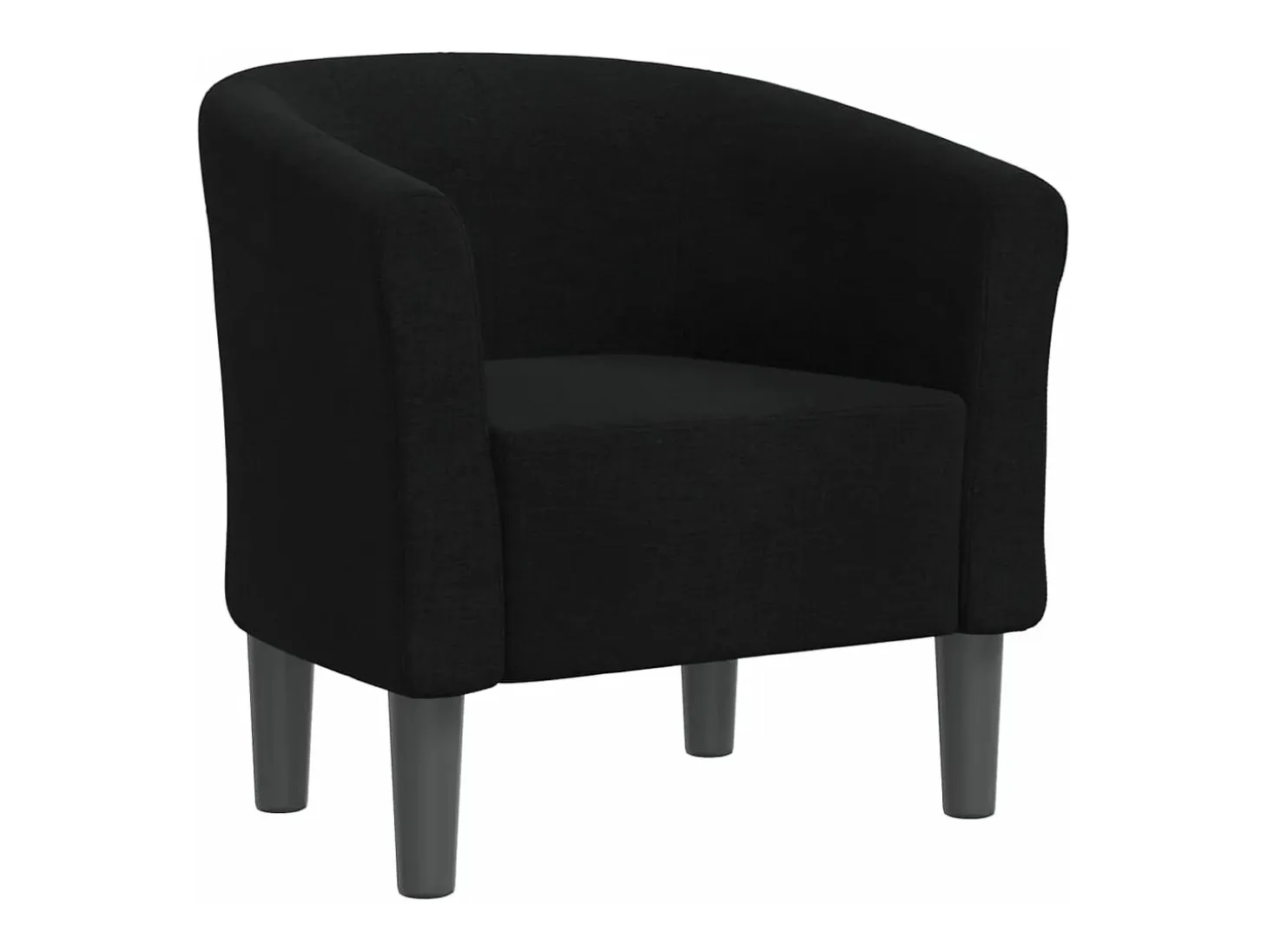 Sillón de tela negra