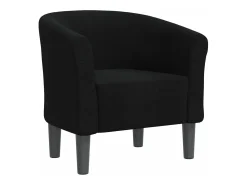 Sillón de tela negra