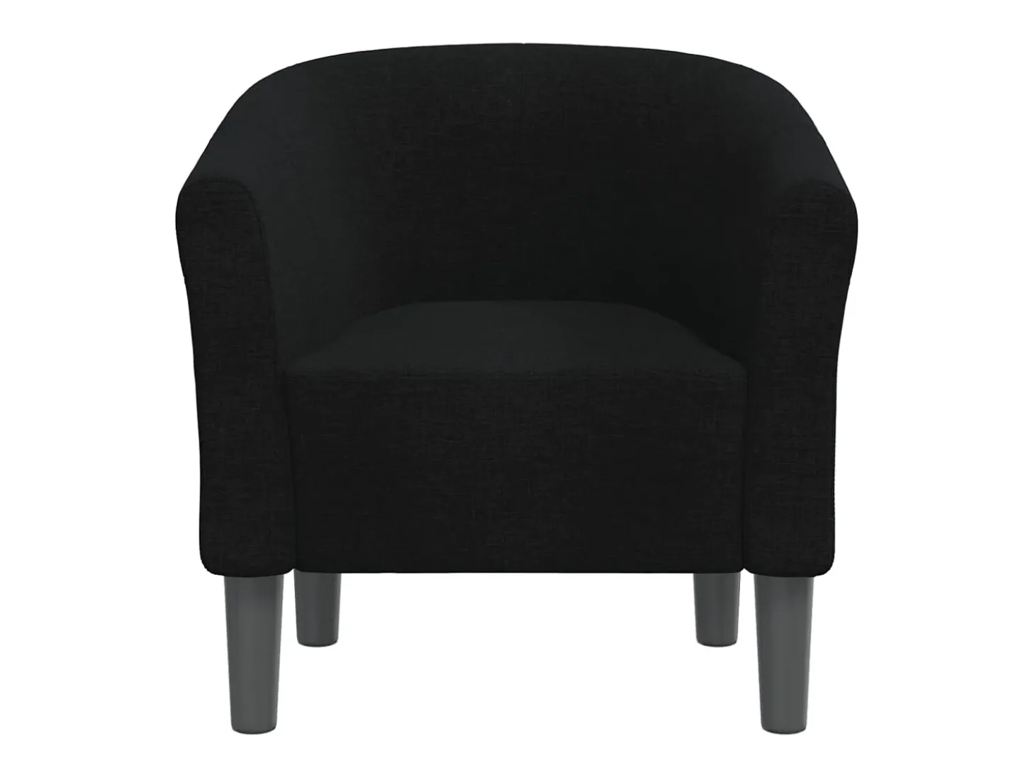 Sillón de tela negra