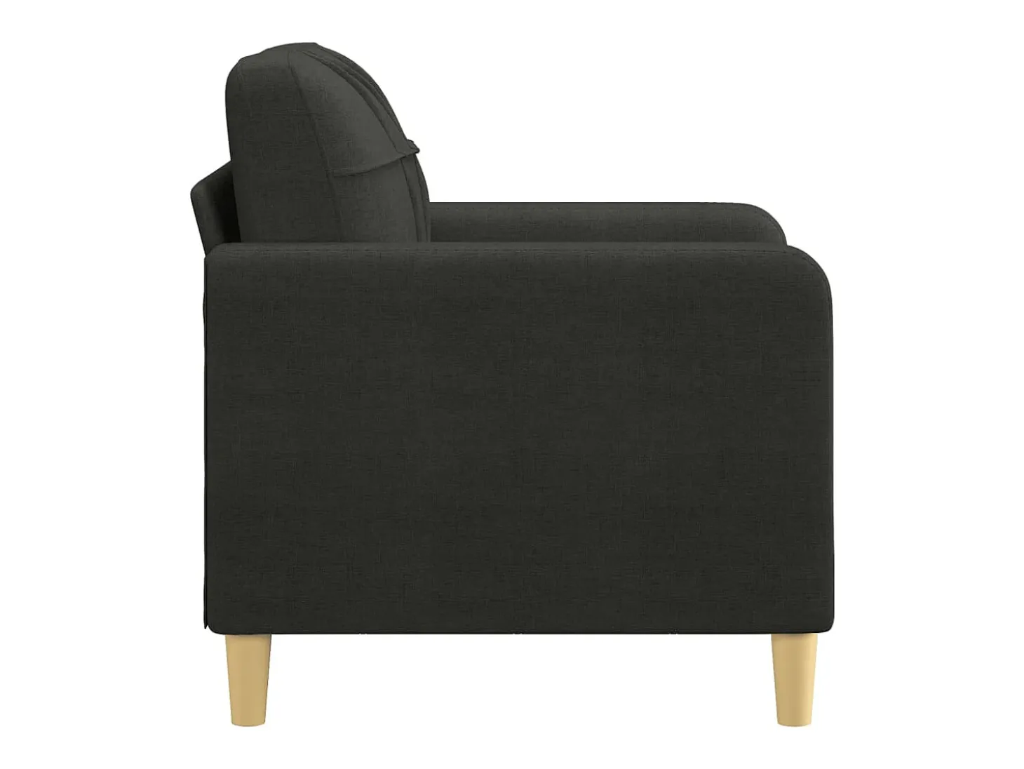 Sillón de tela negro 60 cm