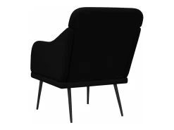 Sillón de tela negro 63x76x80 cm
