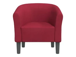 Sillón de tela rojo tinto