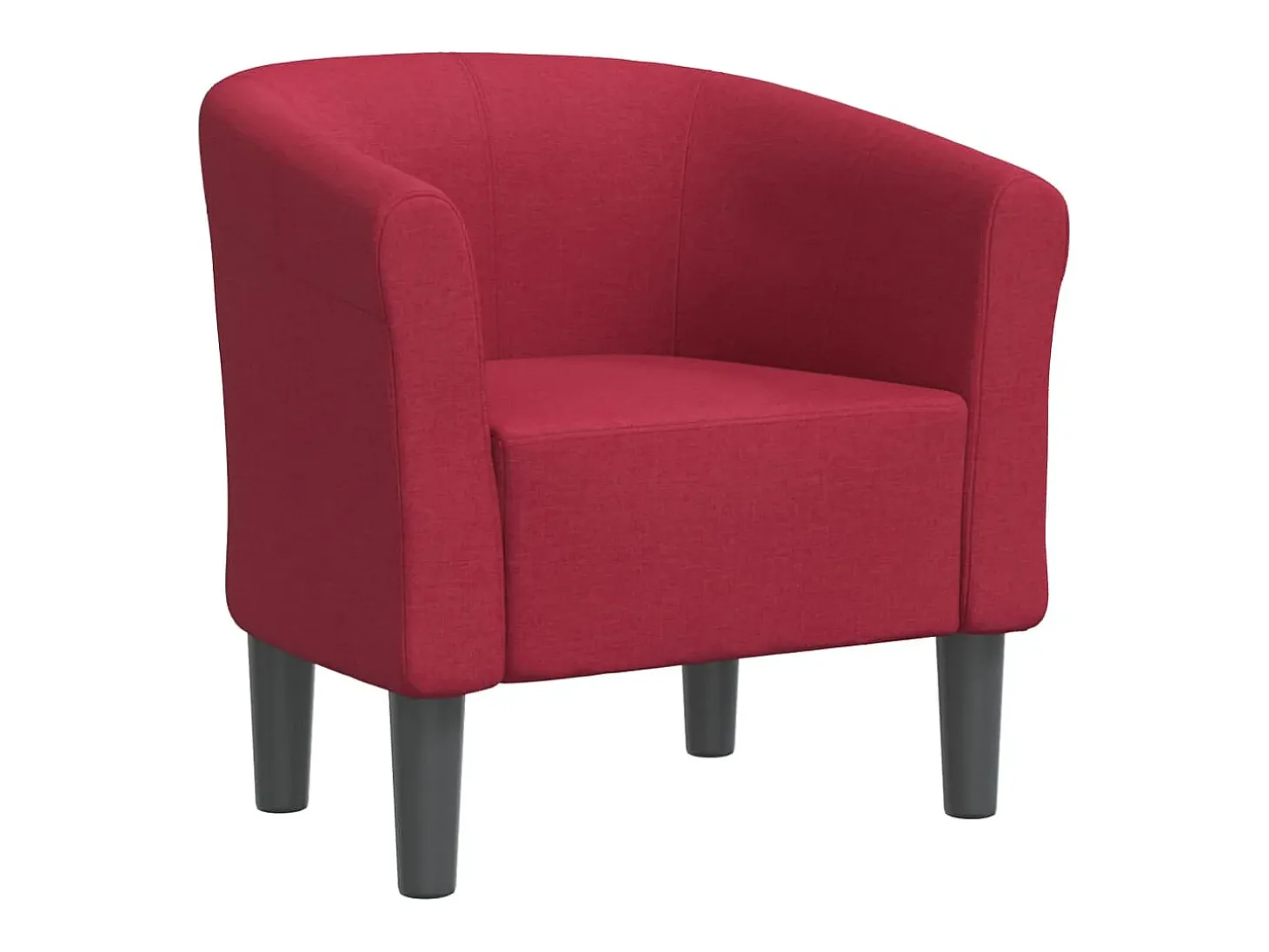 Sillón de tela rojo tinto