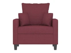 Sillón de tela rojo tinto 60 cm
