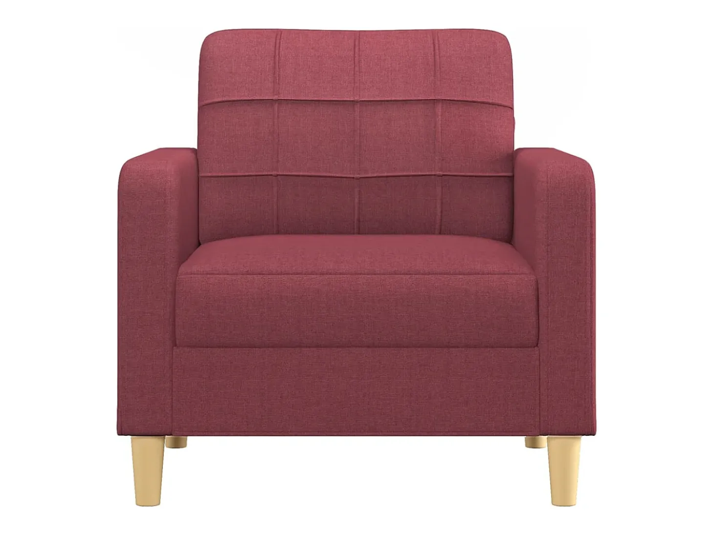 Sillón de tela rojo tinto 60 cm
